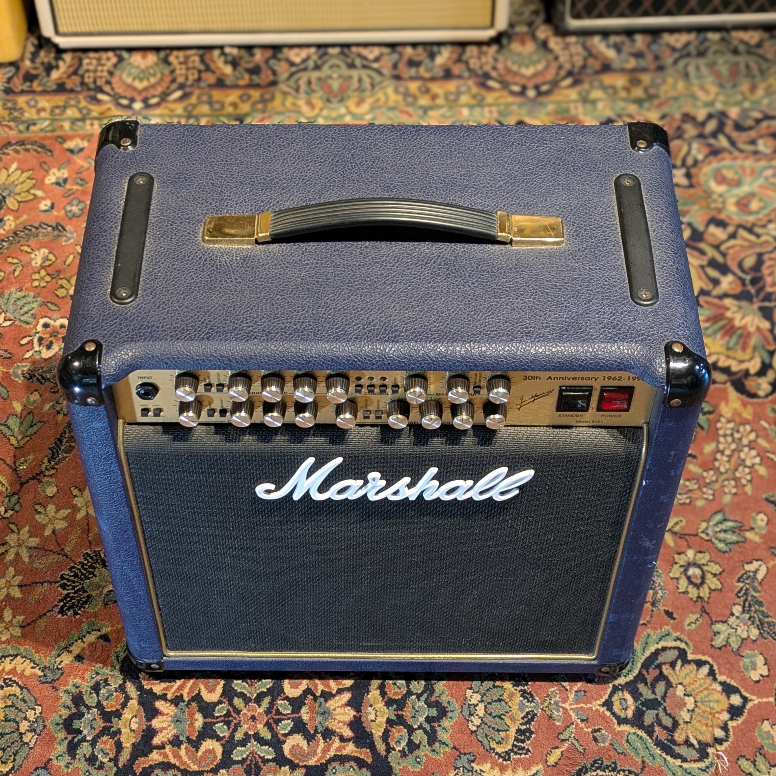 Marshall 6101 30th Anniversary Series 3-Channel 100-Watt 1x12" Guitar Combo 1992 - 1997 - Blue