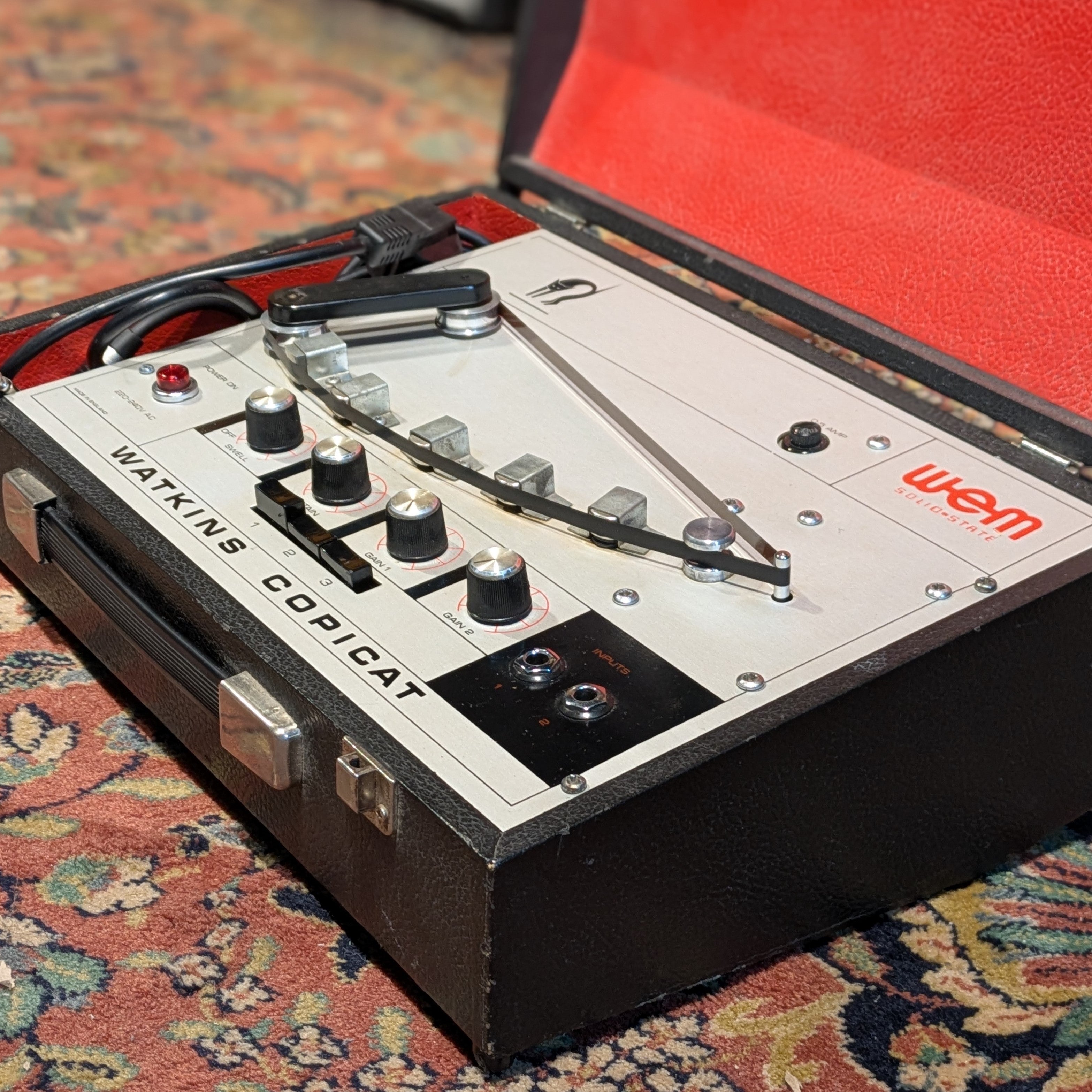 WEM Watkins Copicat Mk4 Solid-State Tape Echo 1970s - Metal with Black Case