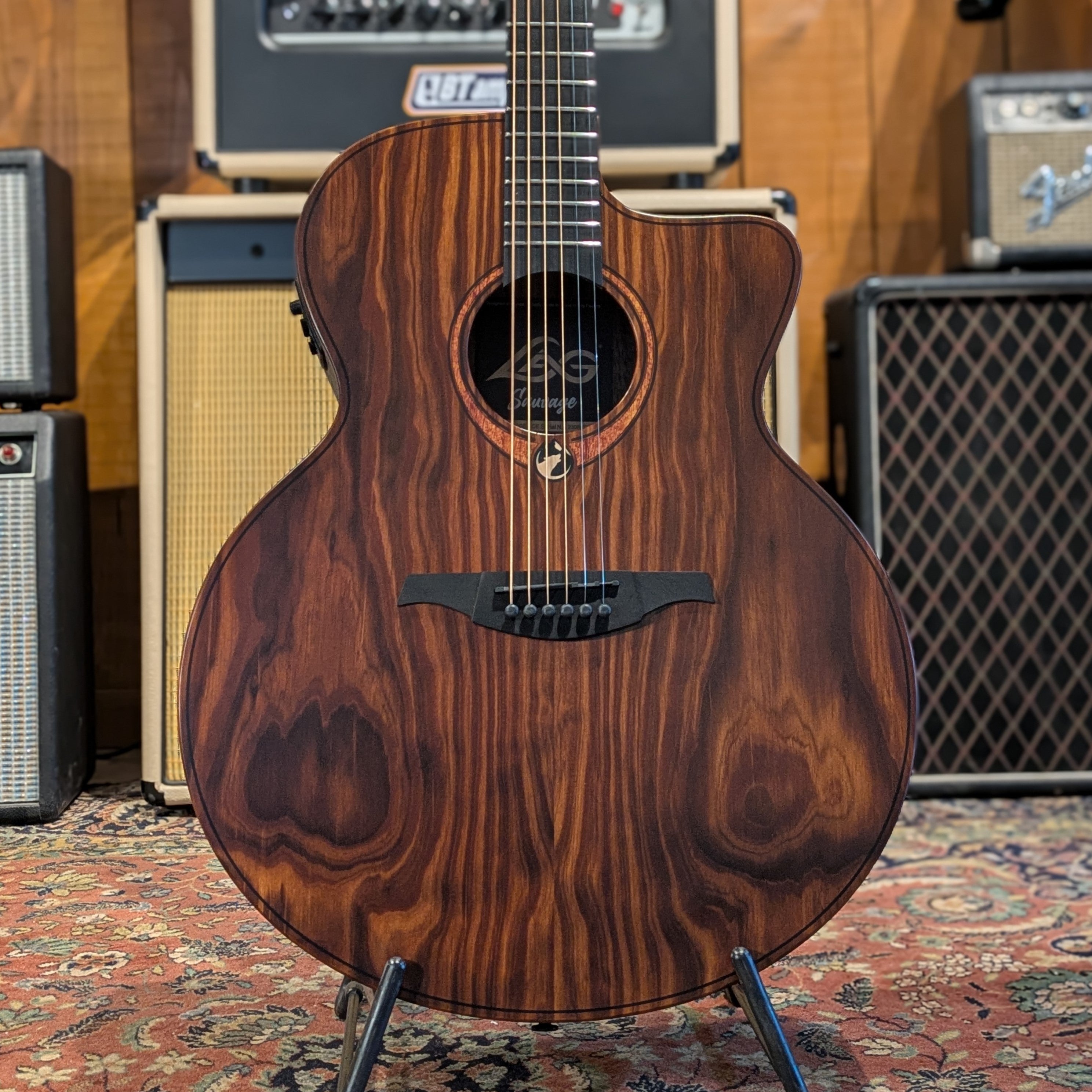 LÂG - SAUVAGE JCE - Guitare acoustique Sauvage Jumbo Électro