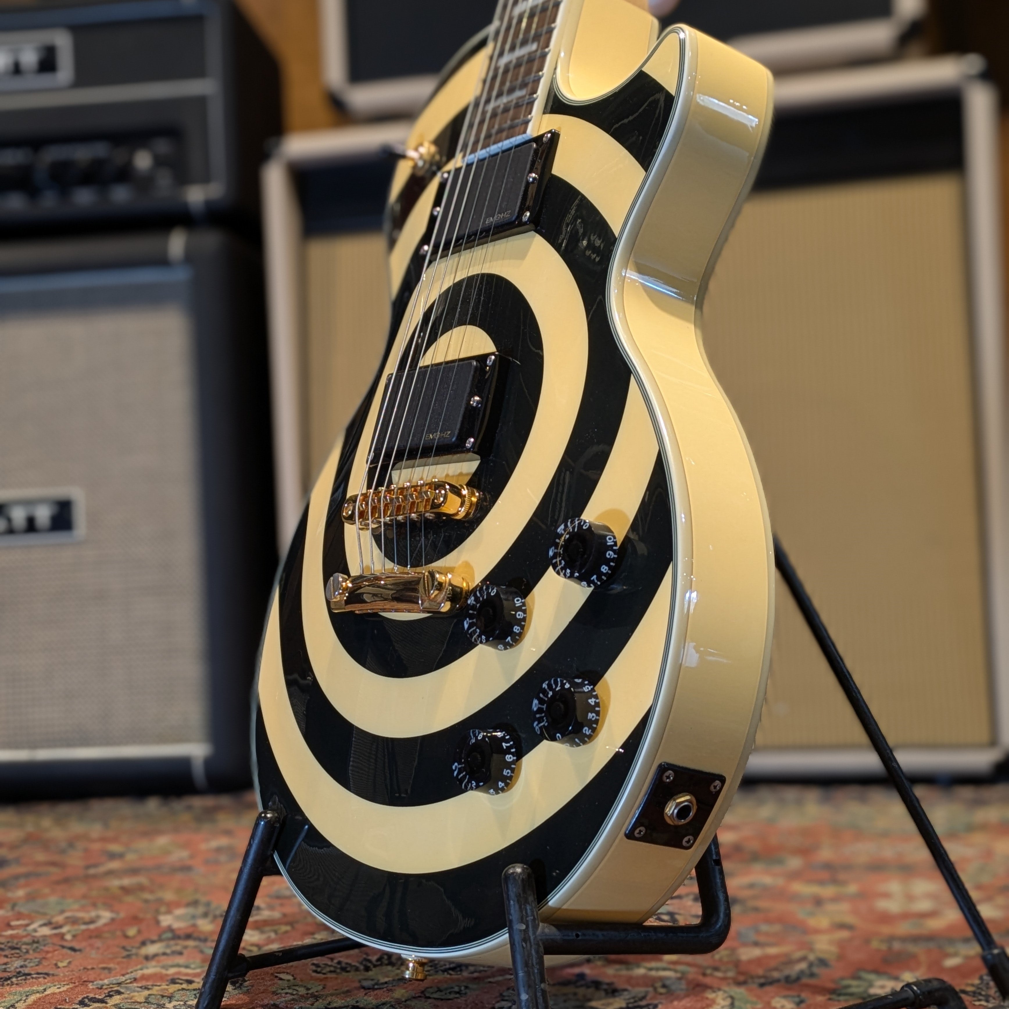 Epiphone Zakk Wylde Signature Les Paul Custom 2004 - Antique Ivory with Bullseye