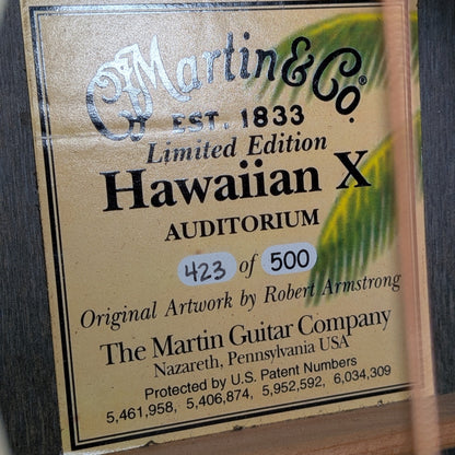 Martin Hawaiian X Limited Edition Auditorium 423 of 500 2022 - Robert Armstrong Artwork
