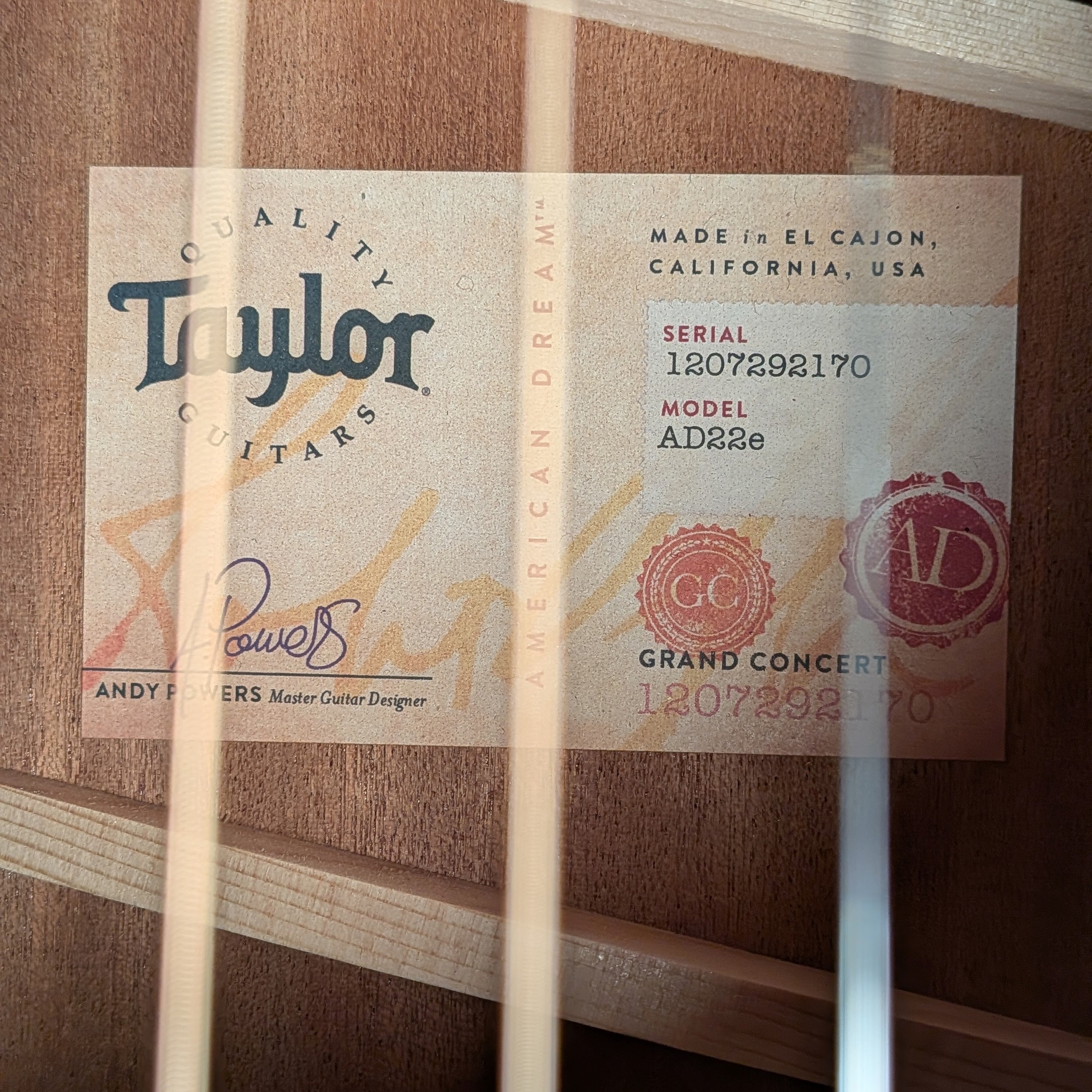 Taylor American Dream AD22e 2022 - Urban Sienna