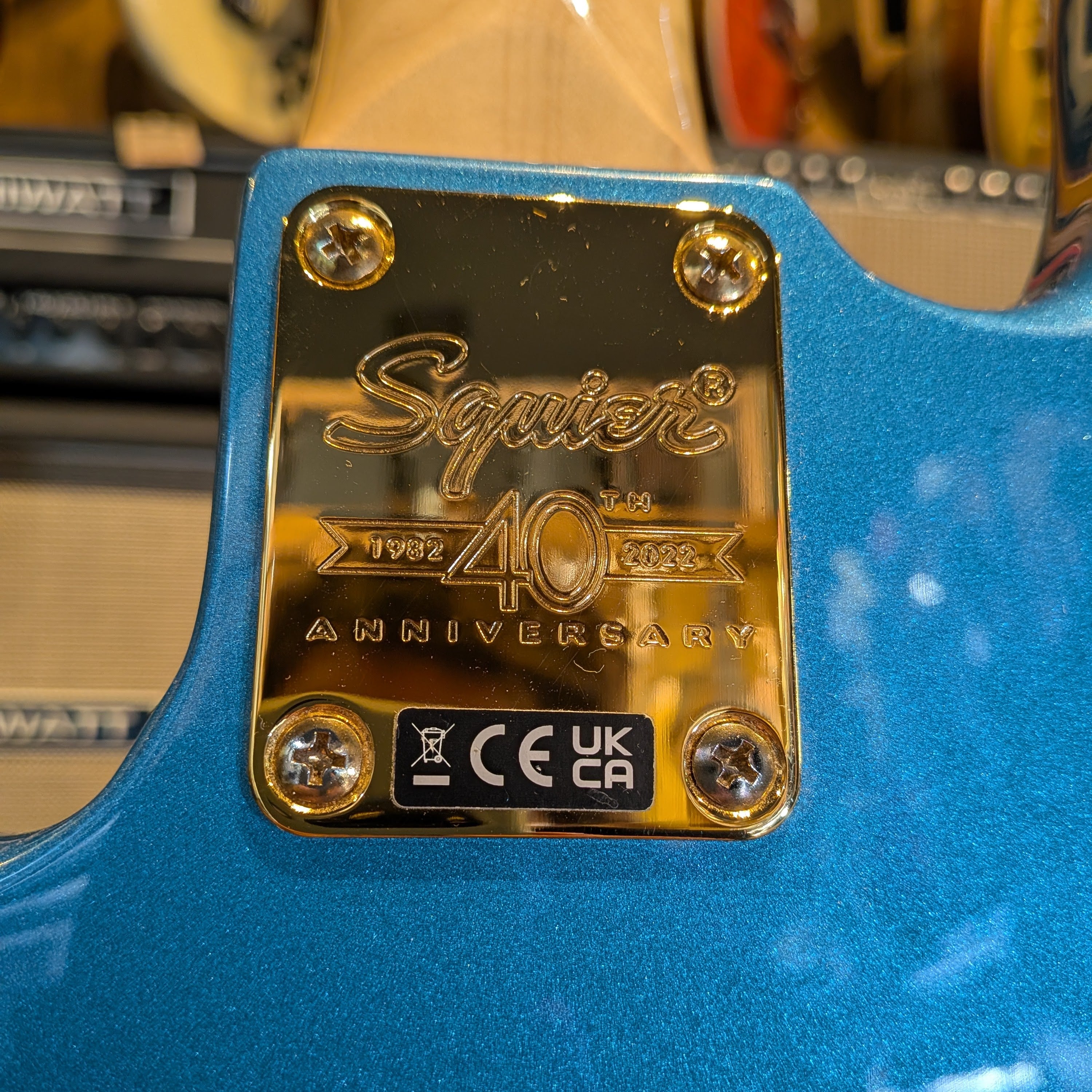 Squier 40th Anniversary Gold Edition Precision Bass 2022 - Present - Lake Placid Blue