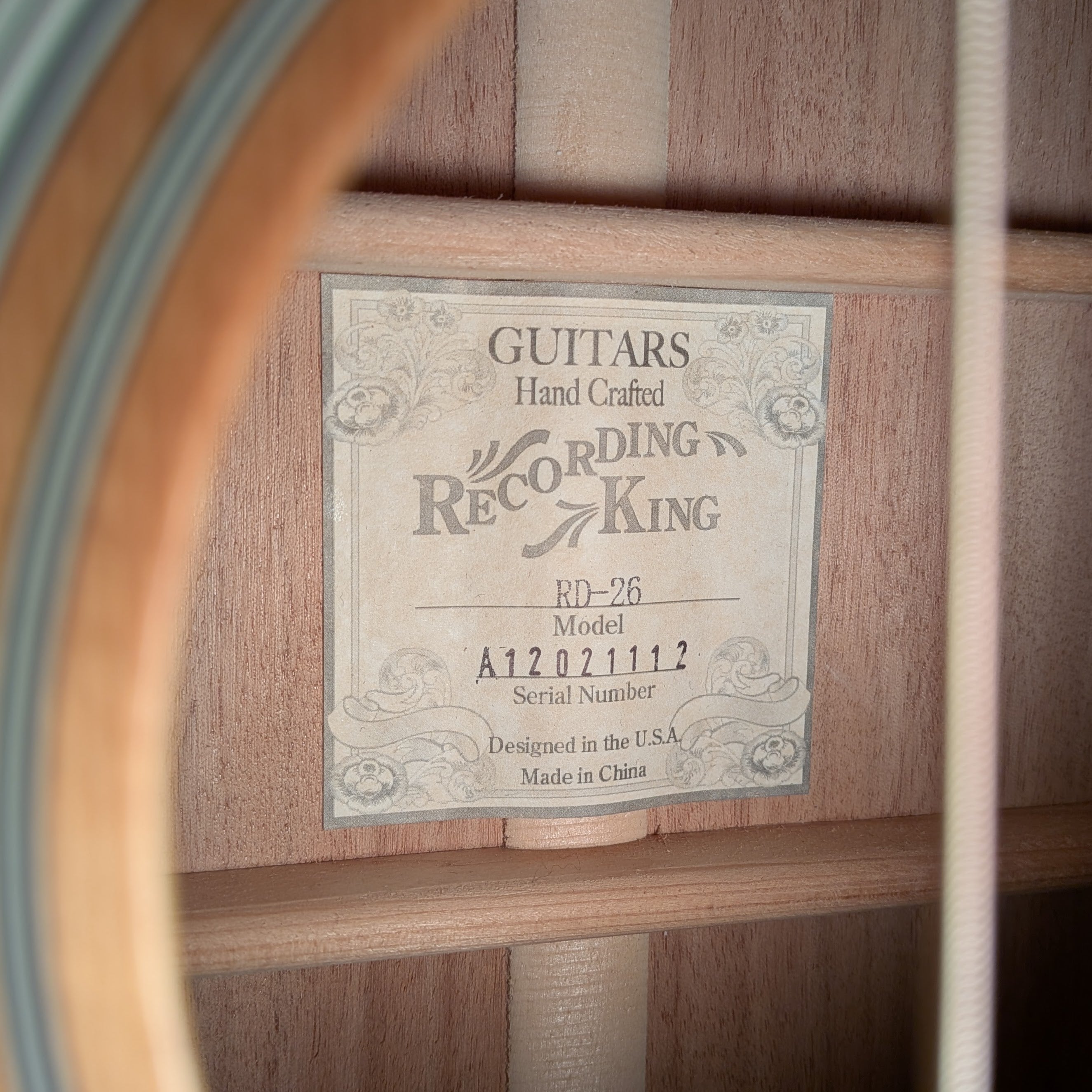 Recording King RD-26 - Natural