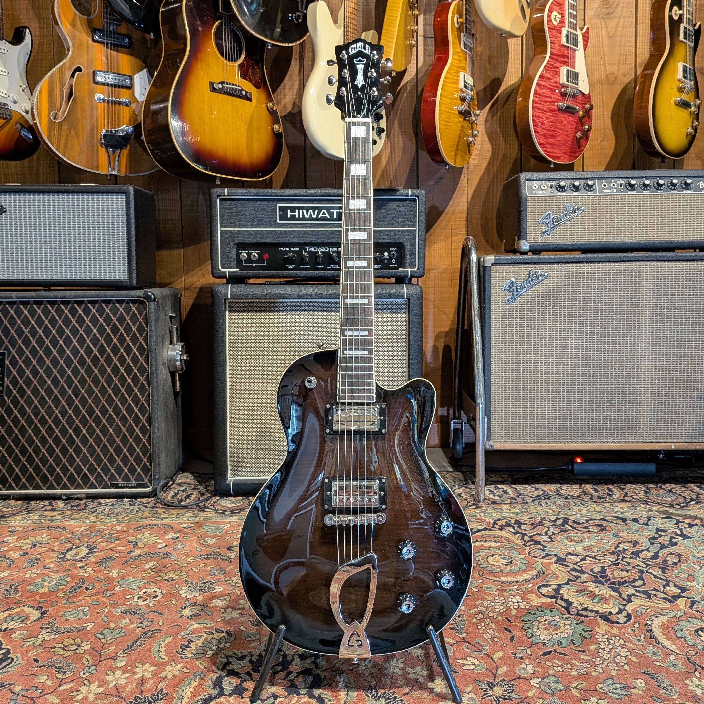 Guild Newark St. Collection Aristocrat HH - Trans Black Burst