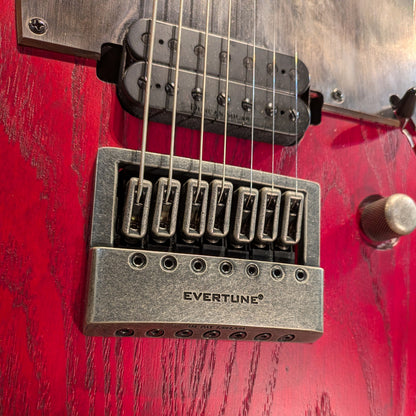 Solar Guitars 7-String Type T w/ Evertune Bridge T1.7TBR 2022 - Trans Blood Red Matte