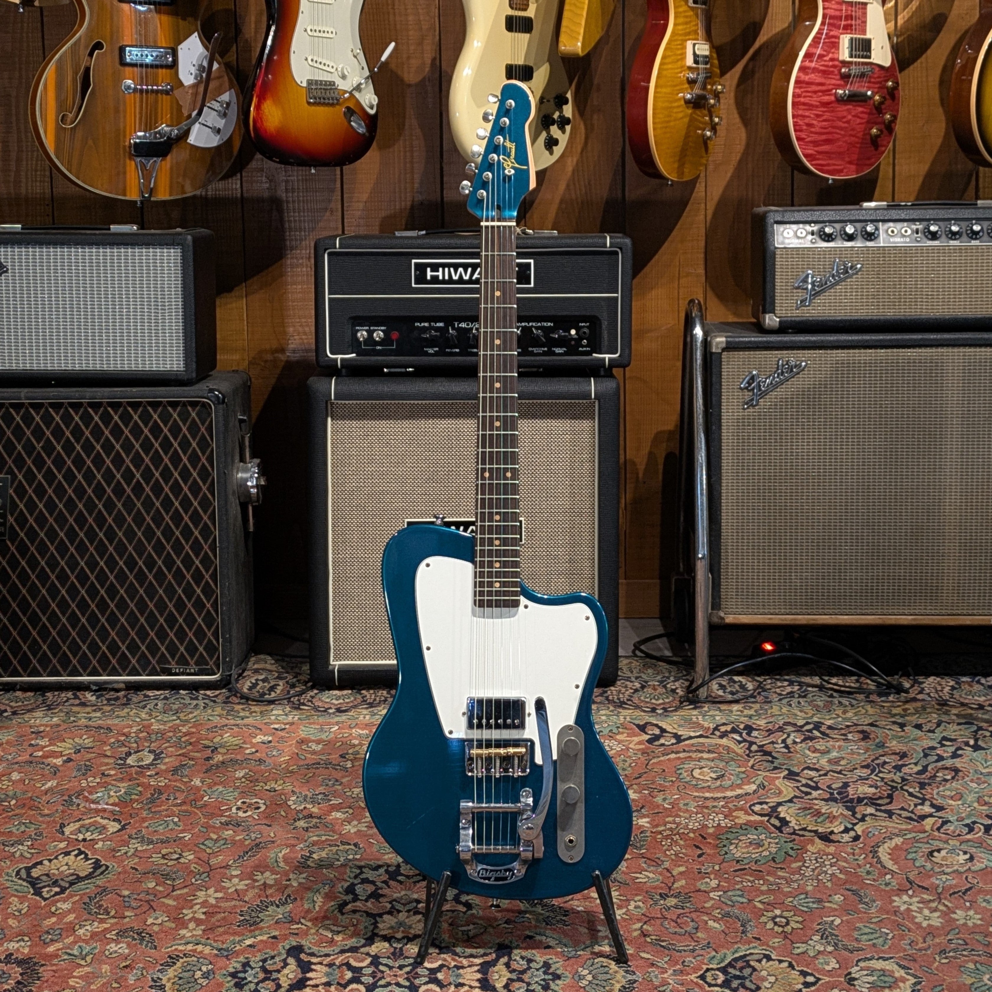 Girault Guitars California 2024 - Ocean Turquoise Relic Bigsby + configuration micros Dynasonic