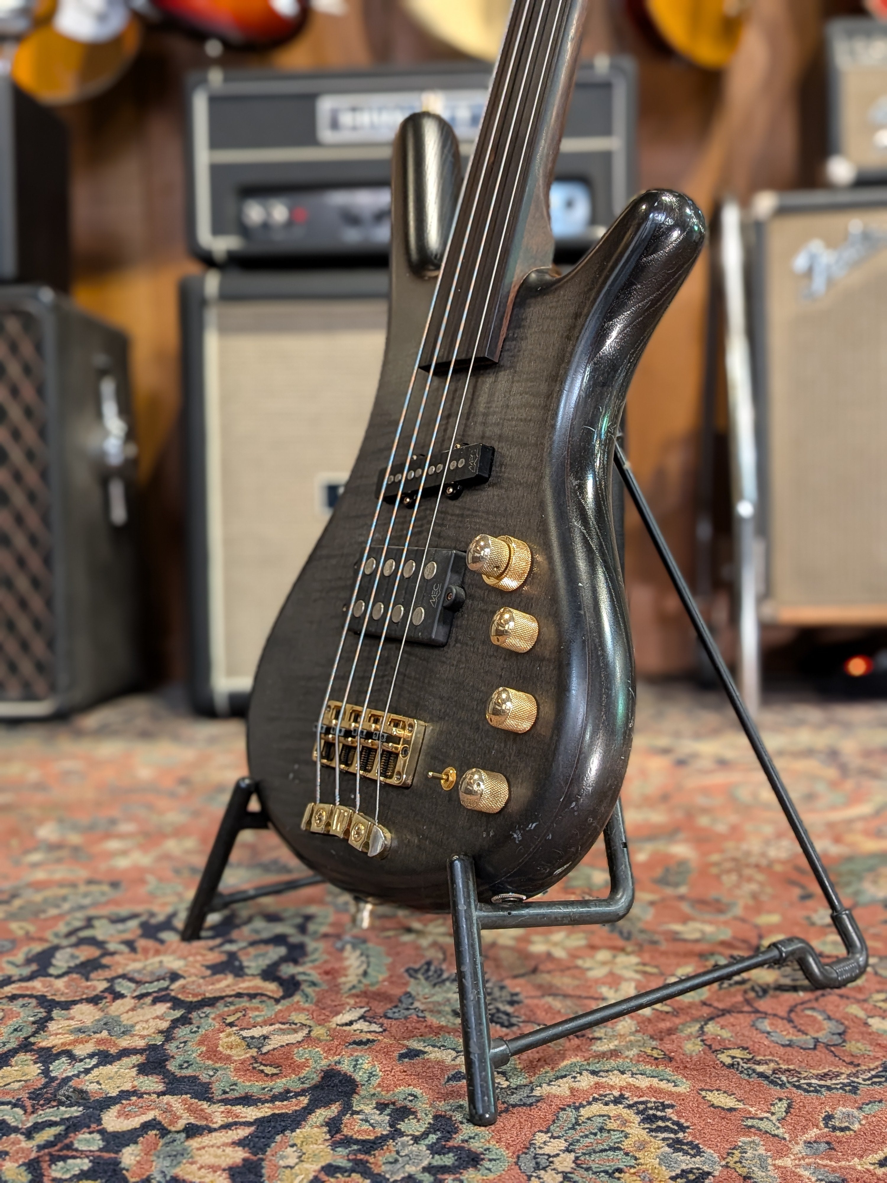 Warwick Corvette FNA Jazzman Fretless 2000's - Nirvana Black Stain