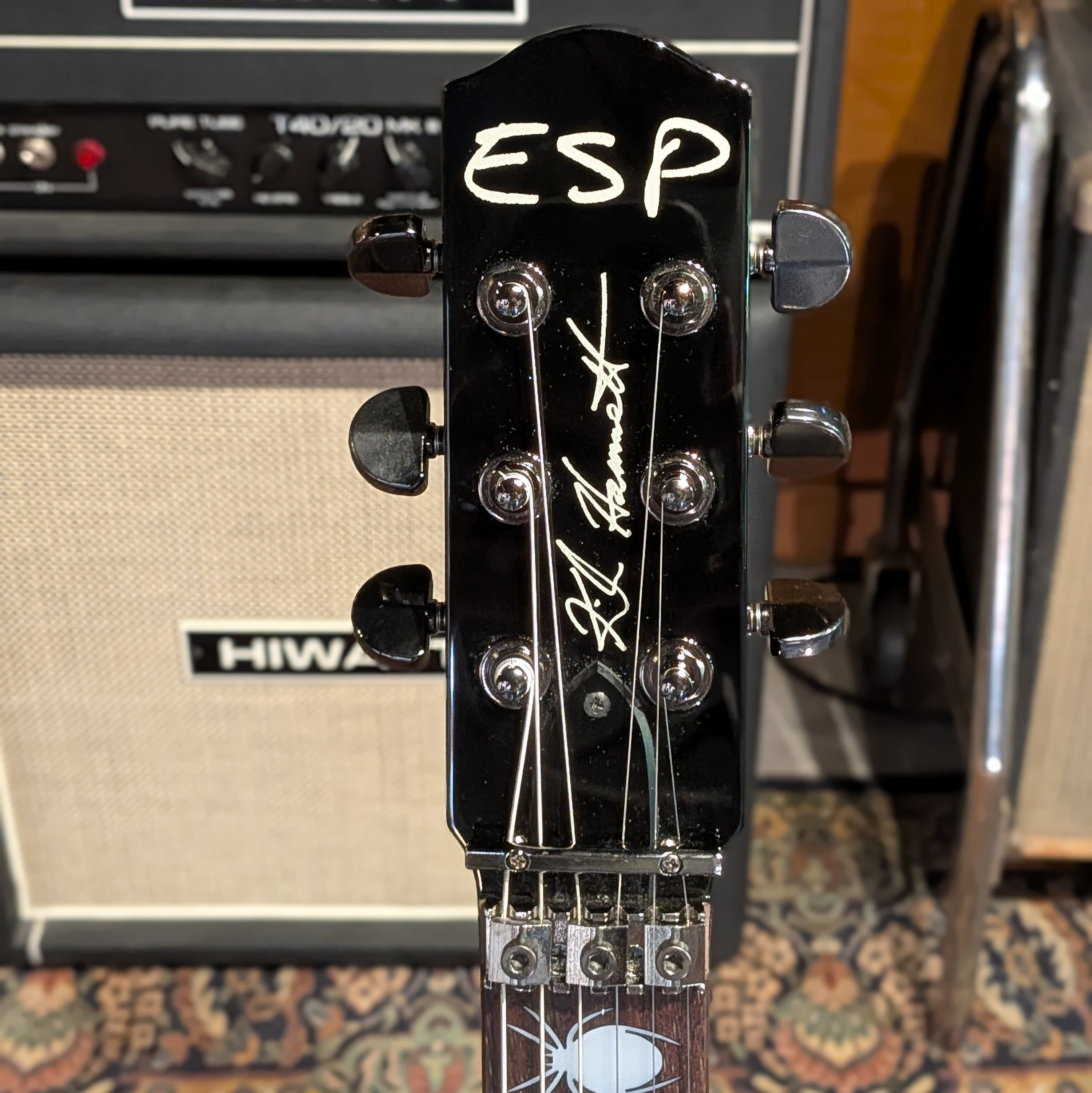ESP KH-3 Kirk Hammett Signature Spider 2008 - Black with Spider Graphic