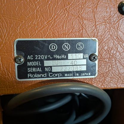Roland CUBE-40 40-Watt 1x10" Guitar Combo 1978 - 1989 - Orange