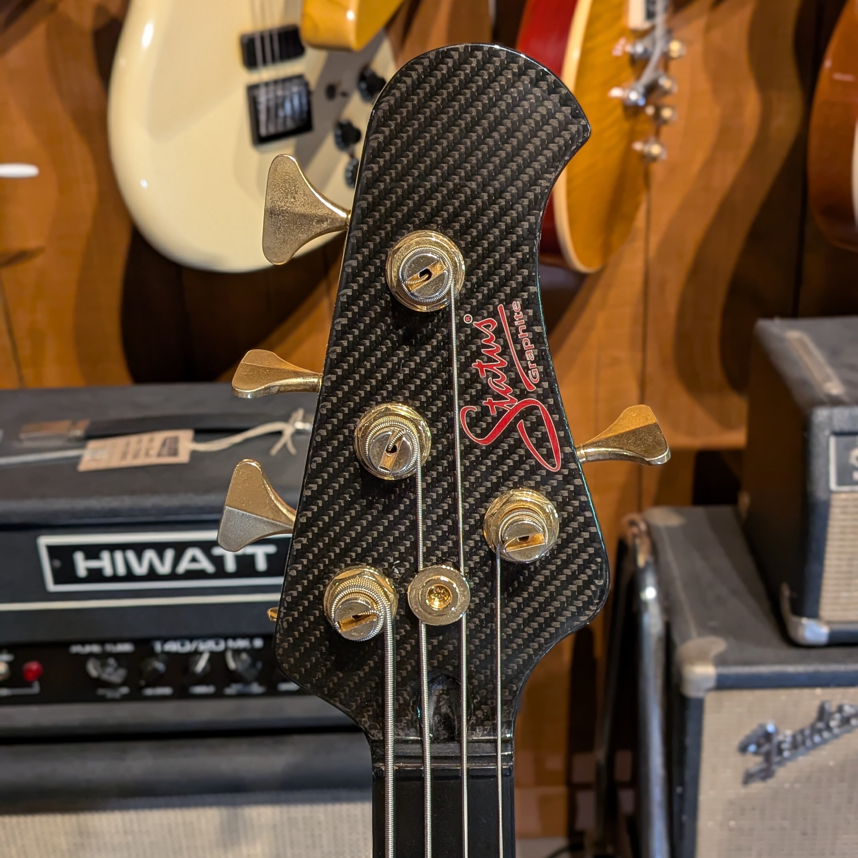 Partcaster Jazz Bass style, manche Status Graphite / corps Warmoth