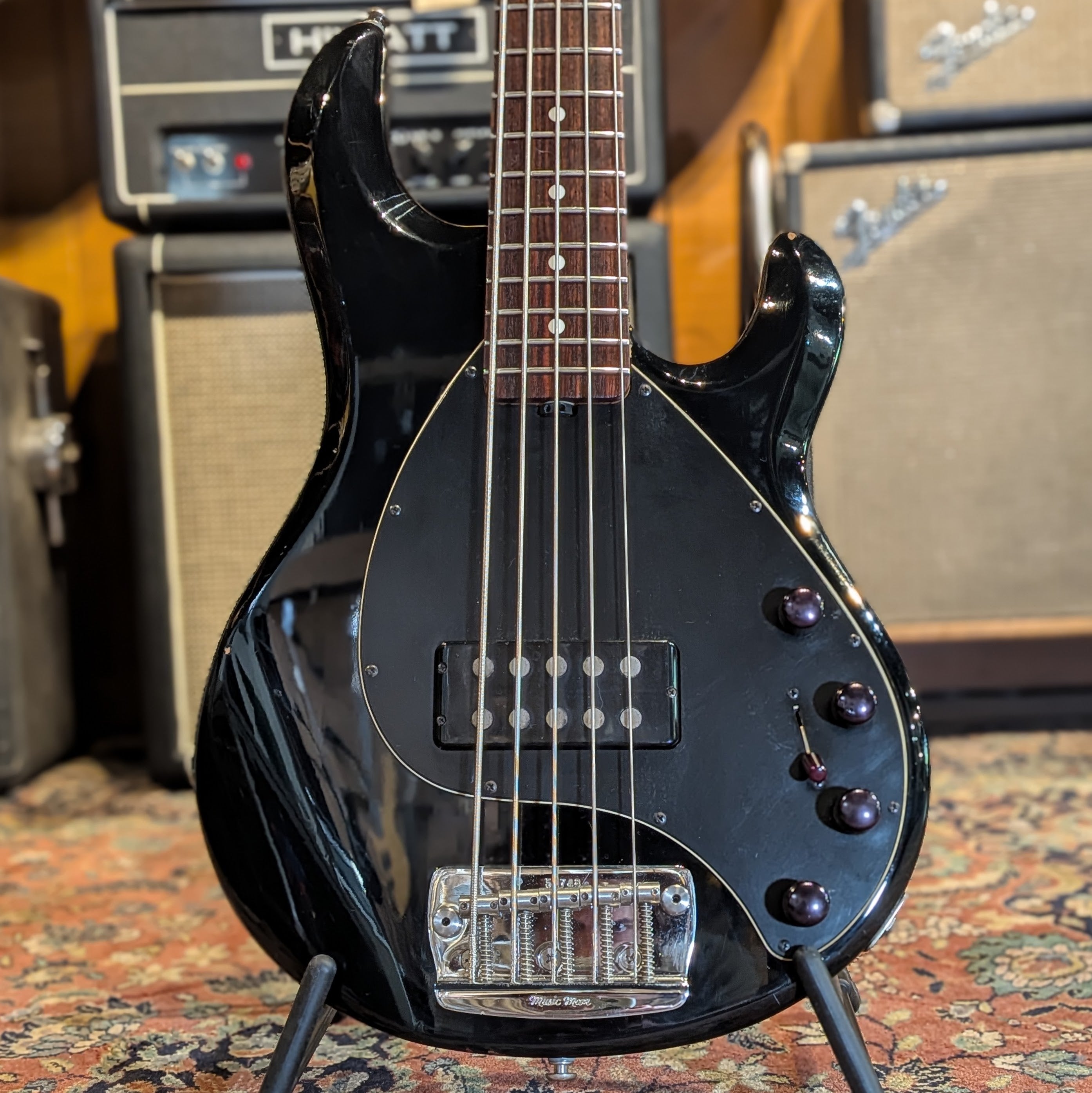 Ernie Ball Music Man StingRay 5 H with Rosewood Fretboard 1990 - Black