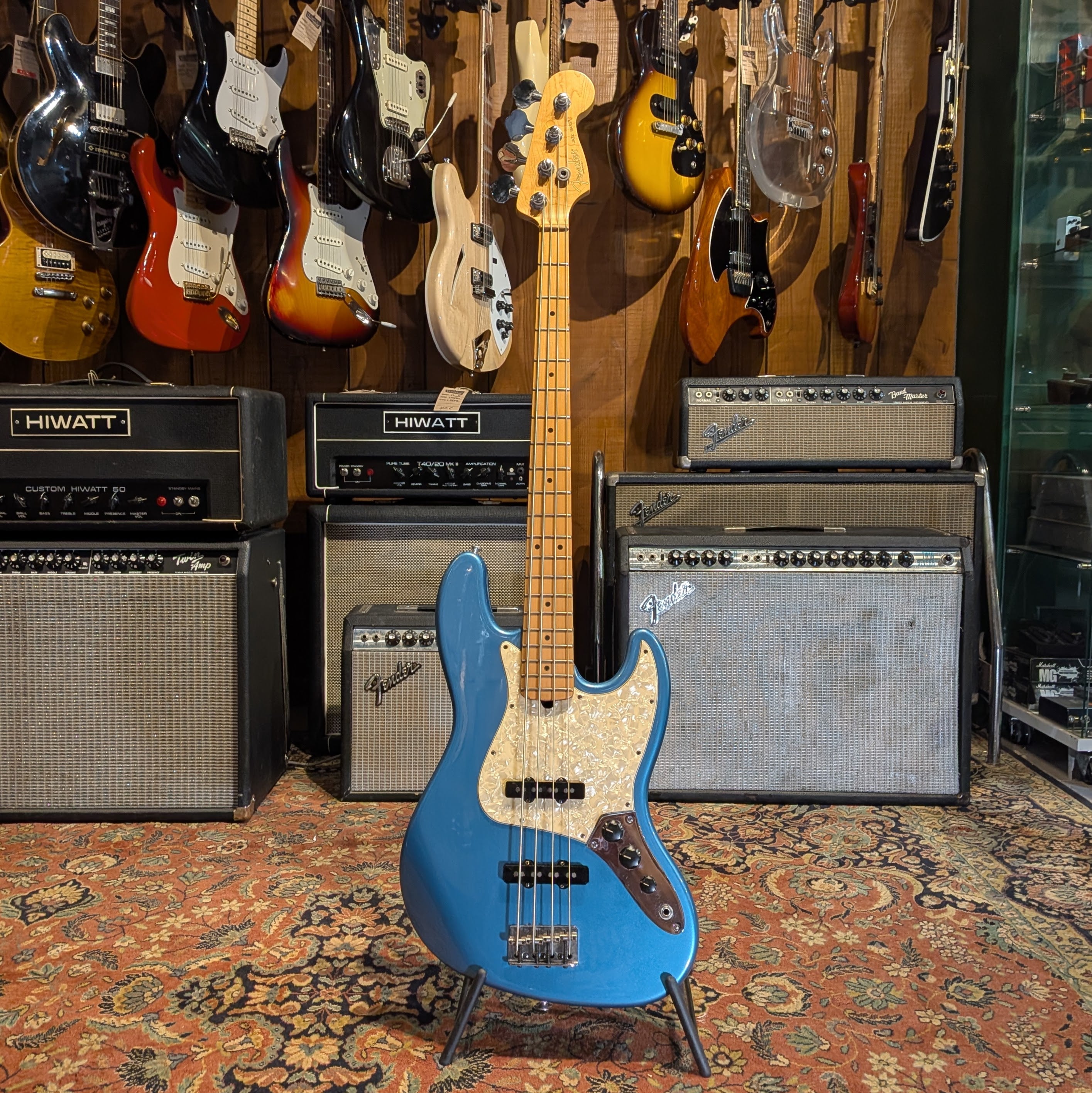 Fender American Standard Jazz Bass with Maple Fretboard 1997 - Lake Placid Blue