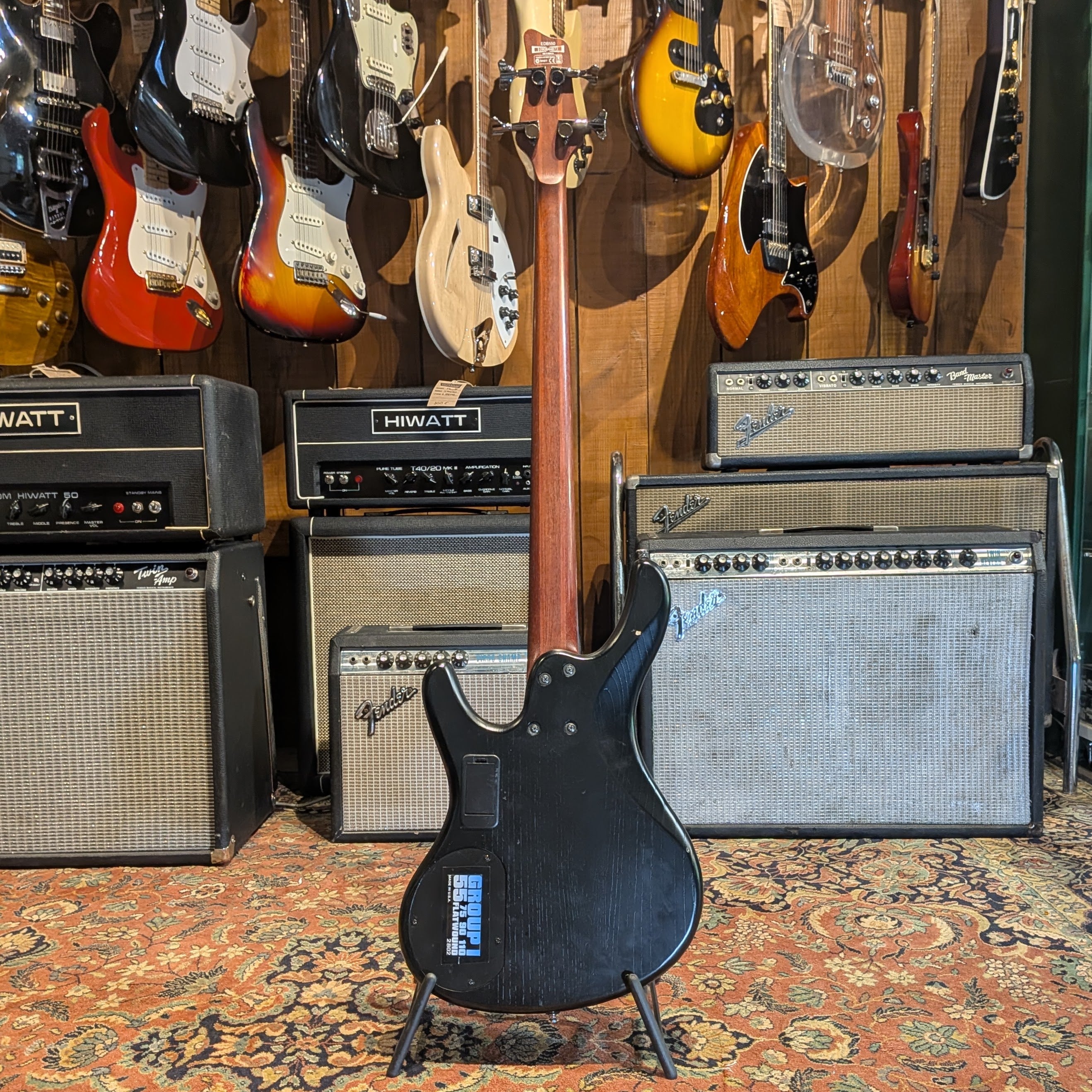 Ibanez EDB550-BKF Ergodyne Bass unfretted - Black Flat
