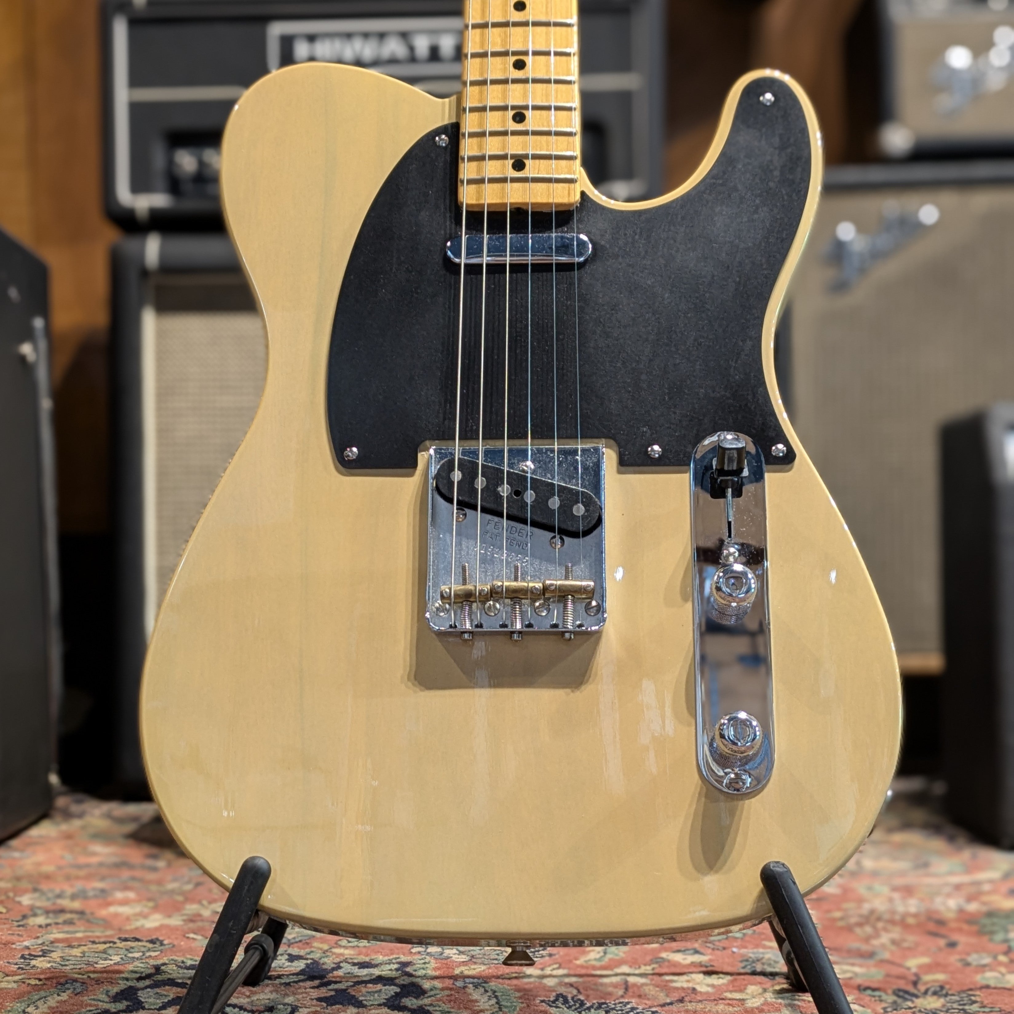 Fender "10 for '15" Limited Edition American Vintage '52 Korina Telecaster with Maple Fretboard 2015 - Blackguard Blonde
