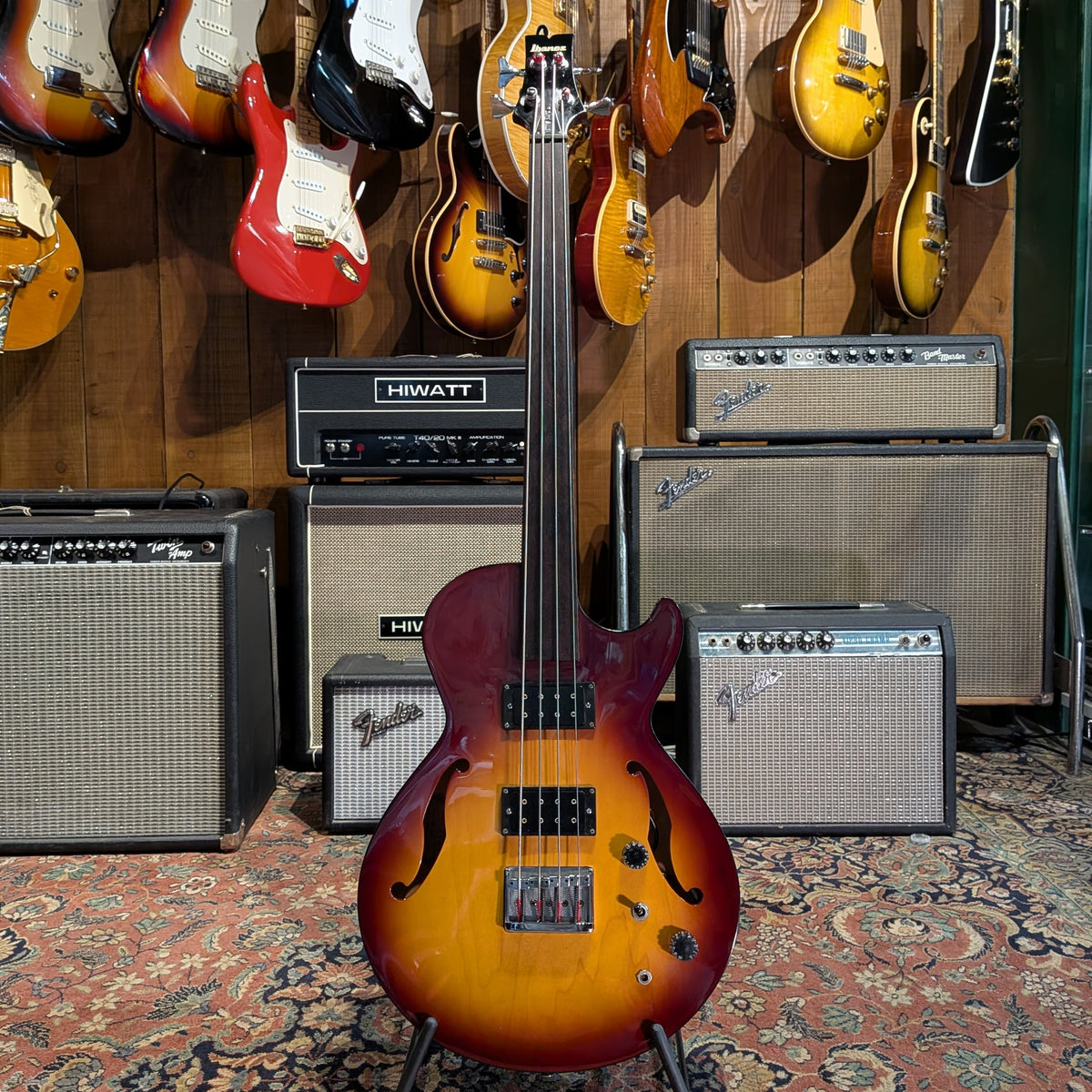 Ibanez YAB-50AV Custom Shop - Fretless Bass 90's - Sunburst