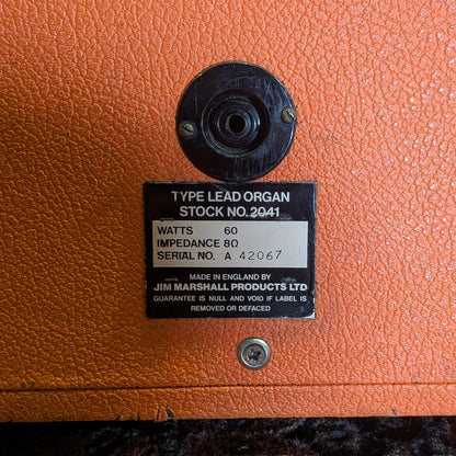 Marshall 2041 - 2x12" 60 Watts Cabinet 70's - Orange