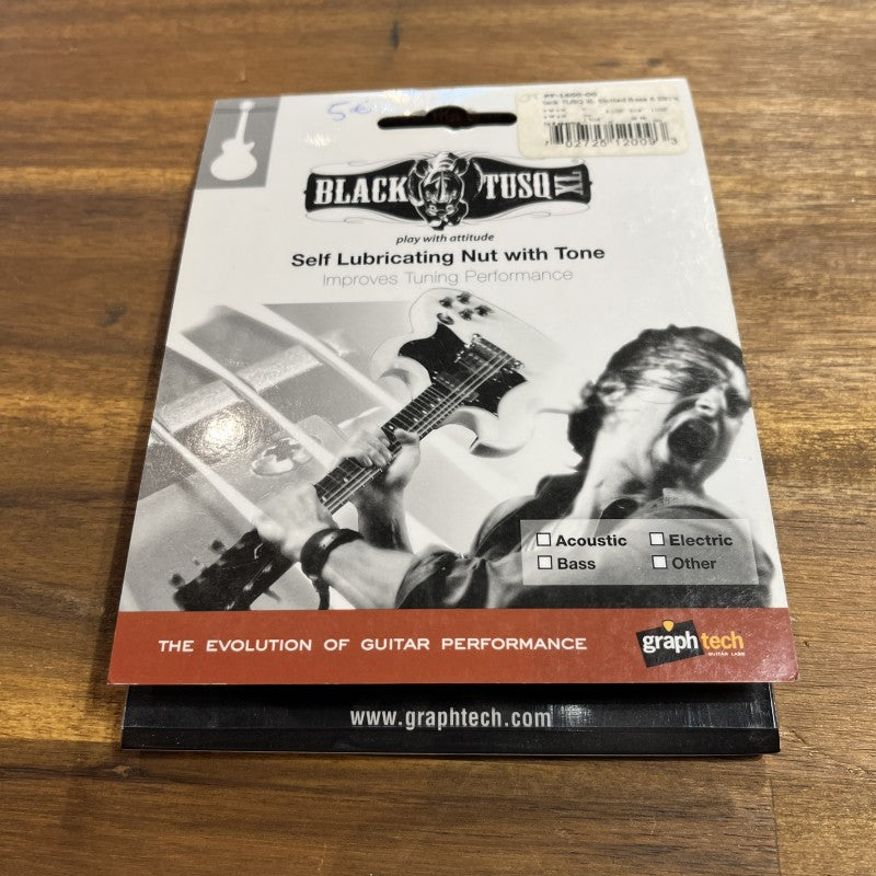 Black Tusq XL Slotted 6 string bass nut PT-1600-00