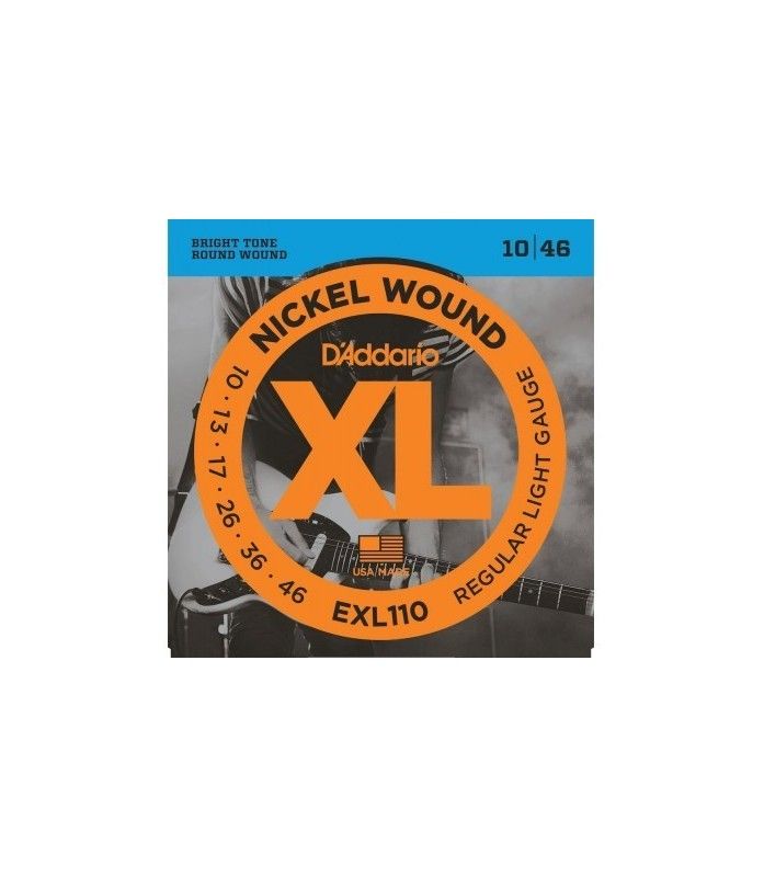 D'addario EXL110 Nickel Wound Electric Guitar Strings, Regular Light, 10-46