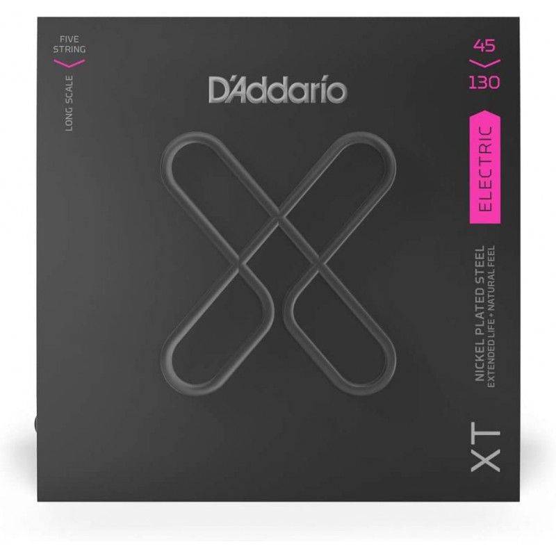 D'ADDARIO XT BASS NICKEL PLATED STEEL LONG SCALE, REGULAR LIGHT 45-130