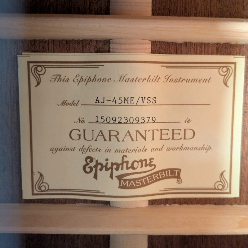 Epiphone Masterbilt AJ-45ME 2010s - Vintage Sunburst