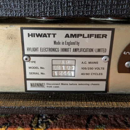Hiwatt Custom 100 DR103 1970s