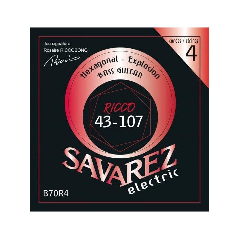 Savarez Hexagonal Explosion Bass Signature Rosary Riccobono 4 Strings 43-107