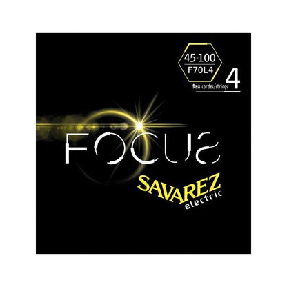 Savarez Focus F70L4 Jeu de 4 cordes pour Basse Tirant 45-100