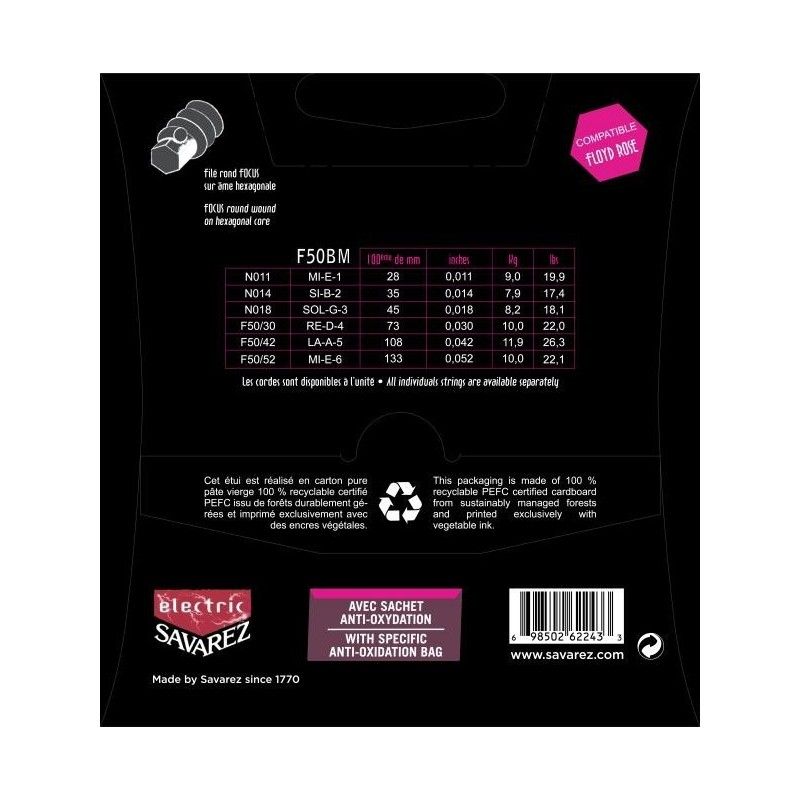 Savarez Focus Guitare Électrique 11-52